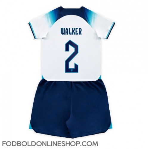 England Kyle Walker #2 Hjemme Trøje Børn VM 2022 Kortærmet (+ Korte bukser)